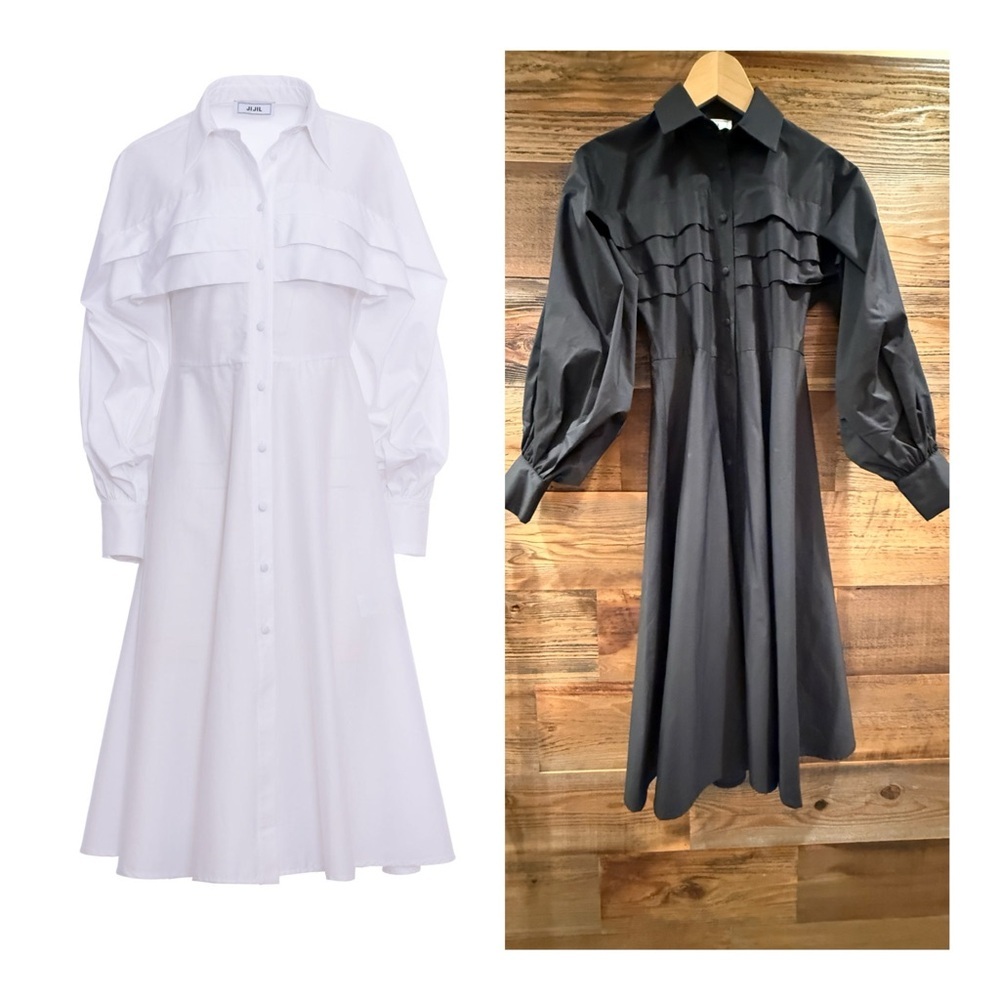 Jijil Black Lightweight Shirt Dress NWT